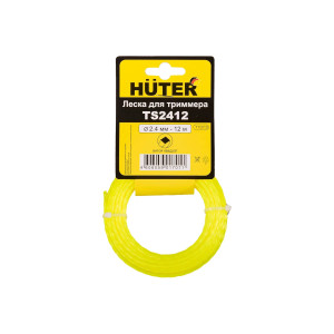 Леска Huter TS2412 для триммера, 2.4 мм, витой квадрат