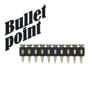 Усиленные гвозди по бетону и металлу CN EG Bullet Point - 3,05х19 мм Toua