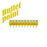 Усиленные гвозди по бетону металлу CN MG Bullet Point - 3,05х17 мм Toua