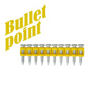 Усиленные гвозди по бетону металлу CN MG Bullet Point - 3,05х22 мм Toua